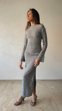 Charger l'image dans la galerie, ROBE EN MAILLE GRISE - "HOURGLASS"