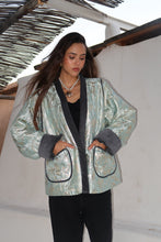 Charger l'image dans la galerie, VESTE EN BROCARD - "DAWN BLUE"