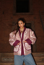 Charger l'image dans la galerie, VESTE EN BROCARD - "MIDNIGHT ROSE"