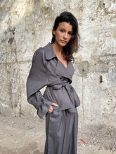 Charger l'image dans la galerie, VESTE MINI TRENCH GRISE - "LE JOE"