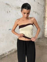 Charger l'image dans la galerie, TOP TUBE REVERSIBLE - "BEIGE MARRON"