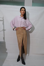 Charger l'image dans la galerie, JUPE LONGUE SUÉDINE - CHÂTAIGNE