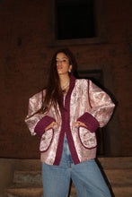 Charger l'image dans la galerie, VESTE EN BROCARD - "MIDNIGHT ROSE"