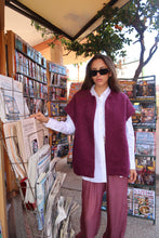 Charger l'image dans la galerie, GILET EN LAINE - "SUNSET ROSE"
