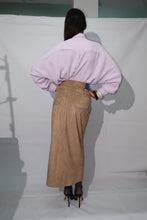 Charger l'image dans la galerie, JUPE LONGUE SUÉDINE - CHÂTAIGNE