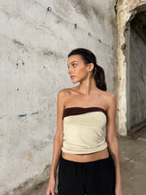 Charger l'image dans la galerie, TOP TUBE REVERSIBLE - "BEIGE MARRON"