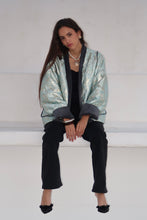 Charger l'image dans la galerie, VESTE EN BROCARD - "DAWN BLUE"