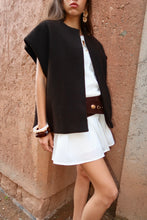 Charger l'image dans la galerie, GILET EN LAINE - "MARRON PRESQUE NOIR"