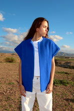 Charger l'image dans la galerie, GILET EN LAINE - "BLEU DE MARRAKECH"