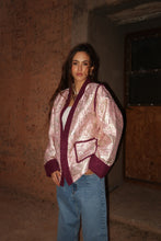 Charger l'image dans la galerie, VESTE EN BROCARD - "MIDNIGHT ROSE"