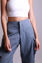Charger l'image dans la galerie, MAISON BEIGE PANTALON CARGO "BLEU"