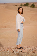 Charger l'image dans la galerie, MAISON BEIGE ASYMMETRICAL LINEN TOP "WHITE DUNE" - MAISON BEIGE