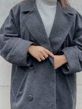 Charger l'image dans la galerie, MAISON BEIGE MANTEAU 100% LAINE GRIS - "BRACH"