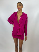 Charger l'image dans la galerie, CHEMISE EN SOIE ROSE - "GIORGIA"