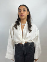 Charger l'image dans la galerie, GILET EN LIN BLANC - "ELYA"