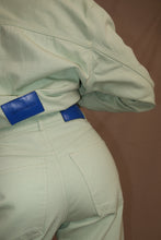 Charger l&#39;image dans la galerie, JEAN - PANTALON DENIM VERT EAU
