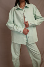 Charger l&#39;image dans la galerie, VESTE EN JEAN - CHEMISE DENIM VERT EAU
