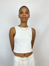 Charger l&#39;image dans la galerie, DEBARDEUR CROP TOP BLANC - &quot;BIANCO&quot;
