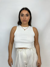 Charger l&#39;image dans la galerie, DEBARDEUR CROP TOP BLANC - &quot;BIANCO&quot;
