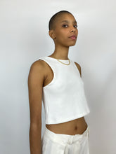 Charger l&#39;image dans la galerie, DEBARDEUR CROP TOP BLANC - &quot;BIANCO&quot;
